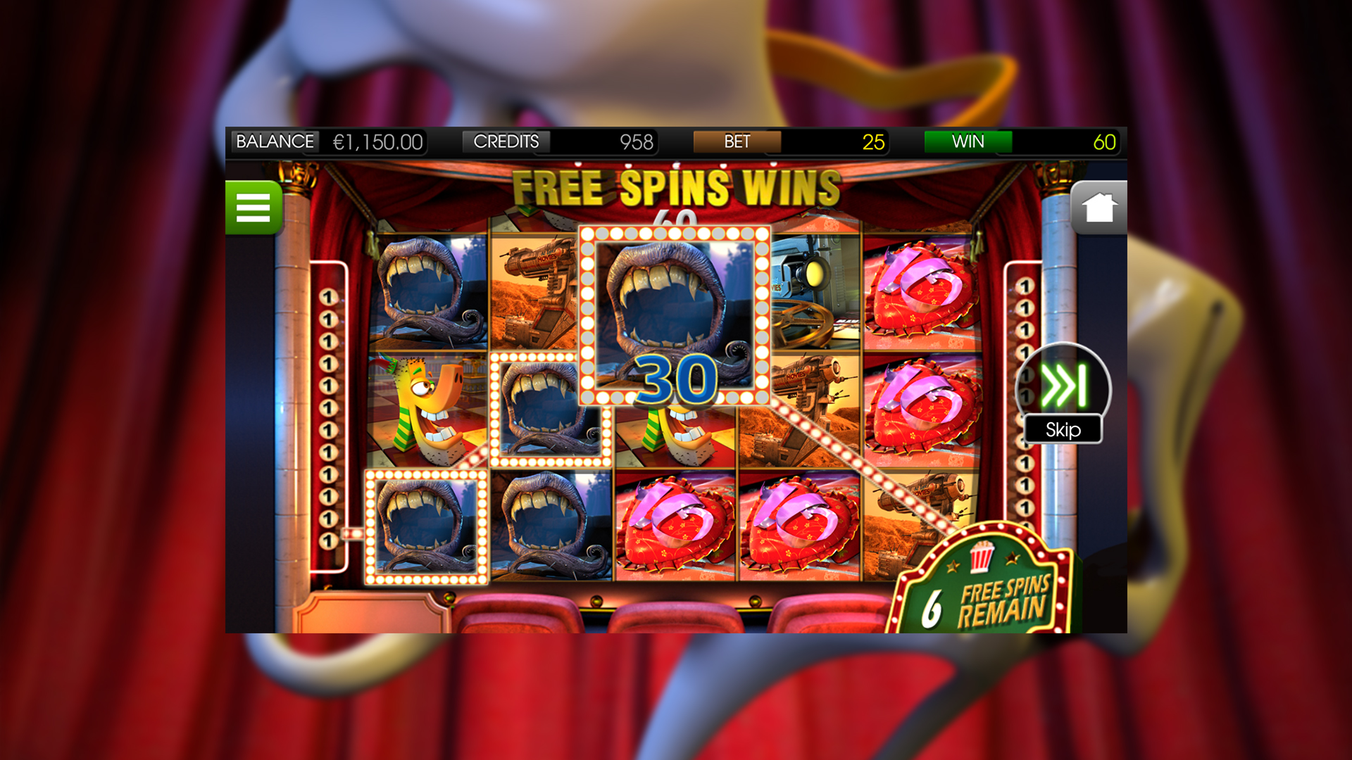 At The Movies - Free Spins