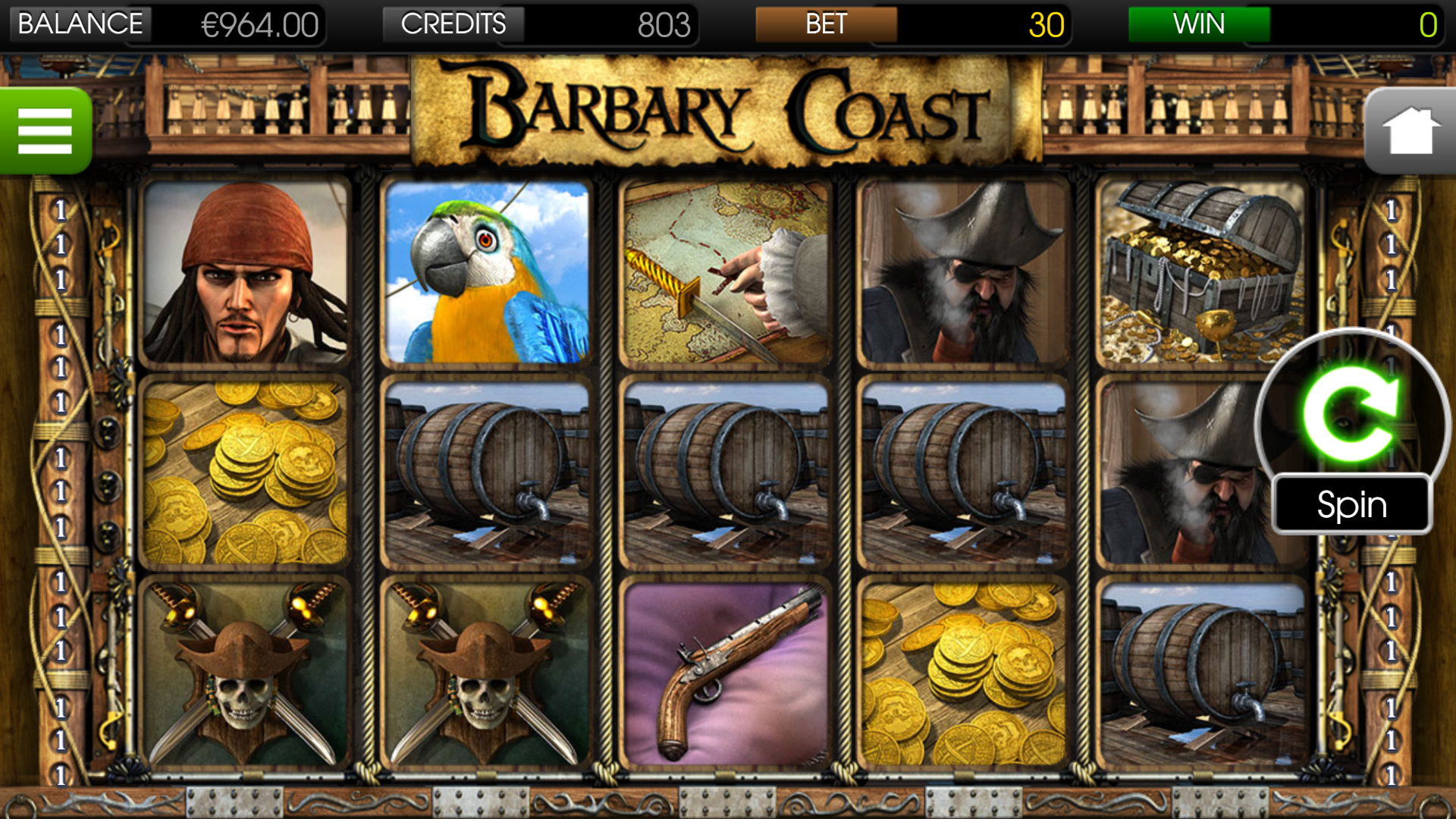 Barbary Coast - Main Game