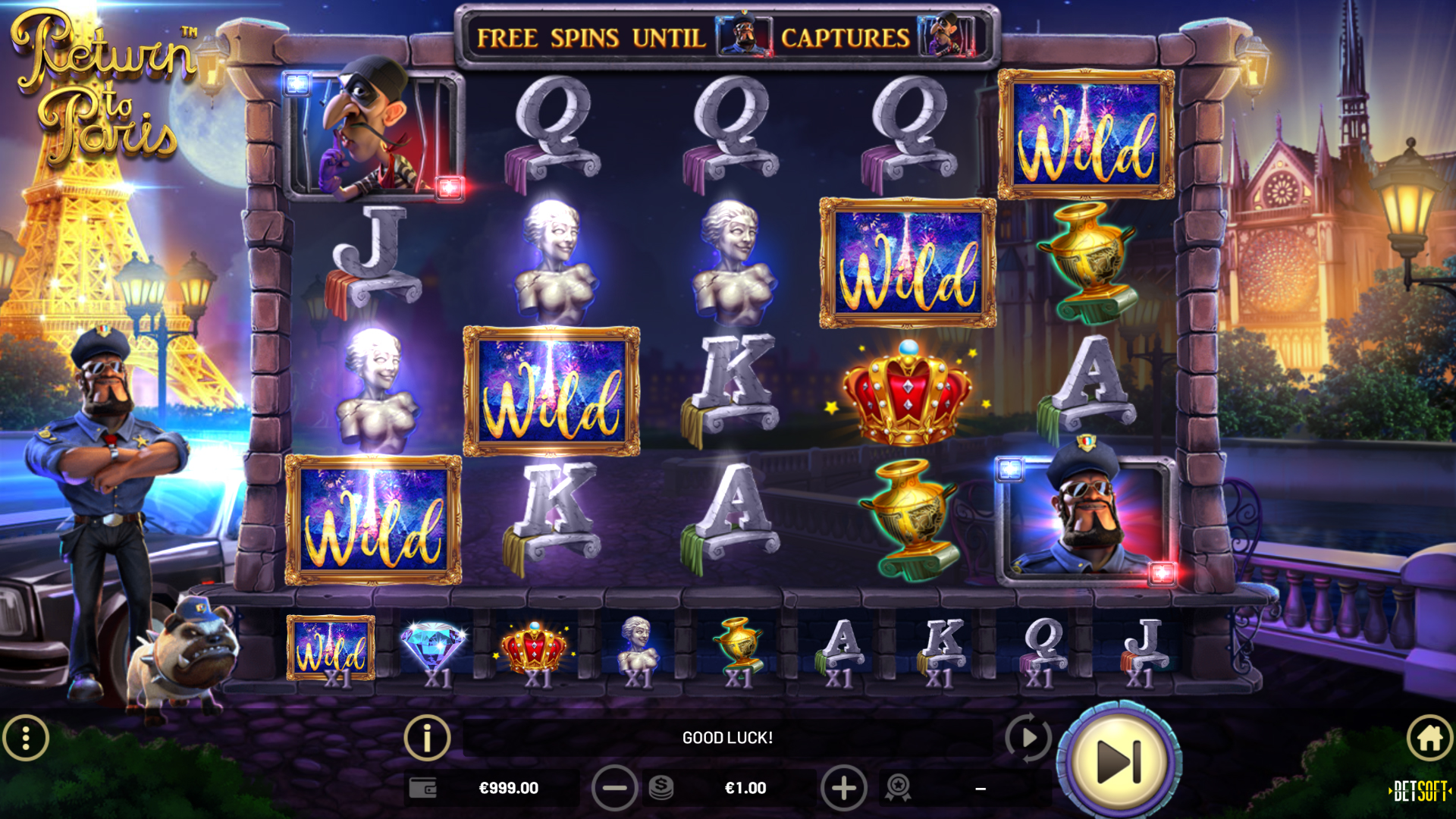 Return To Paris - Open Ended Free Spins