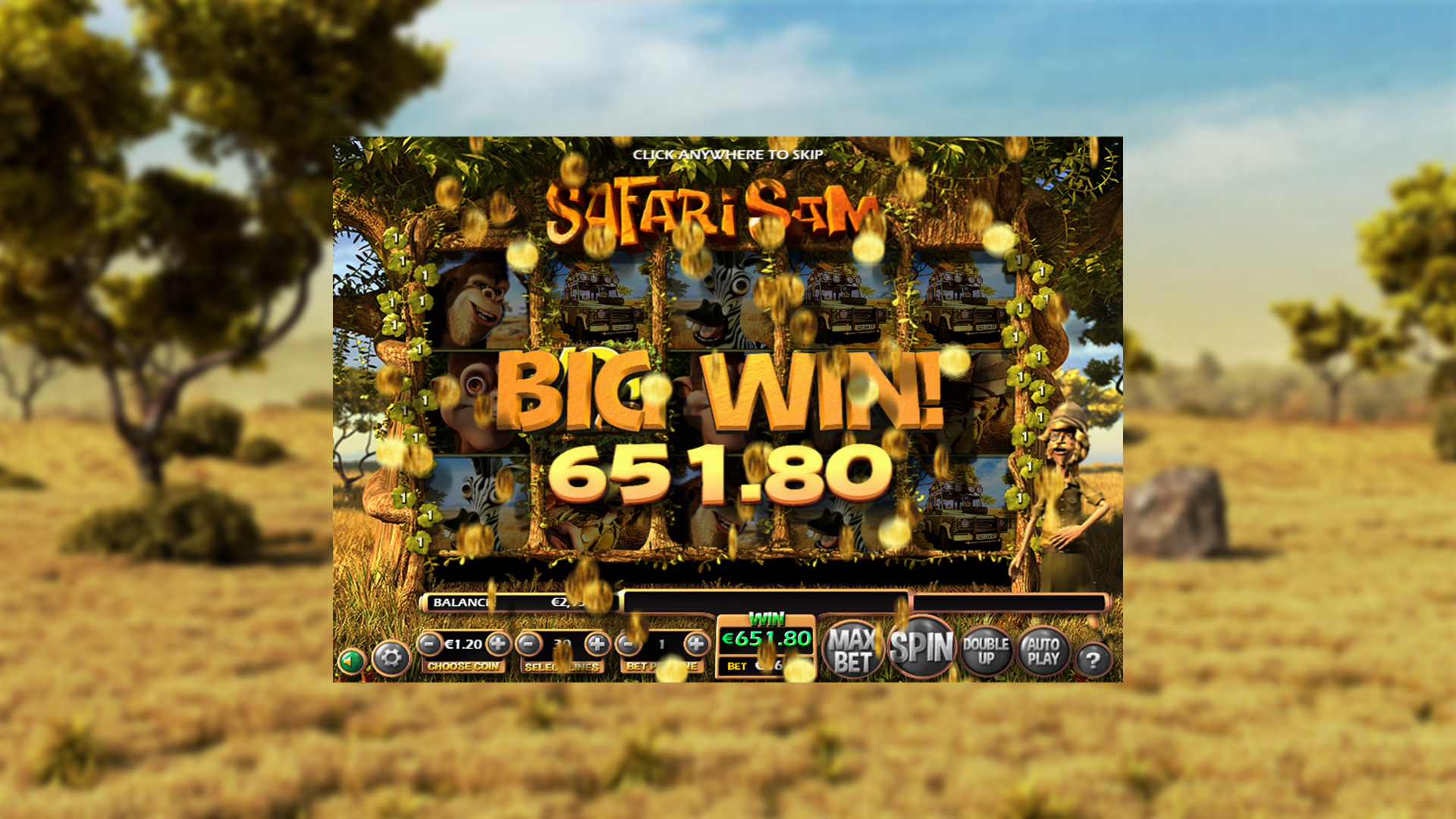 Safari Sam - Big Win