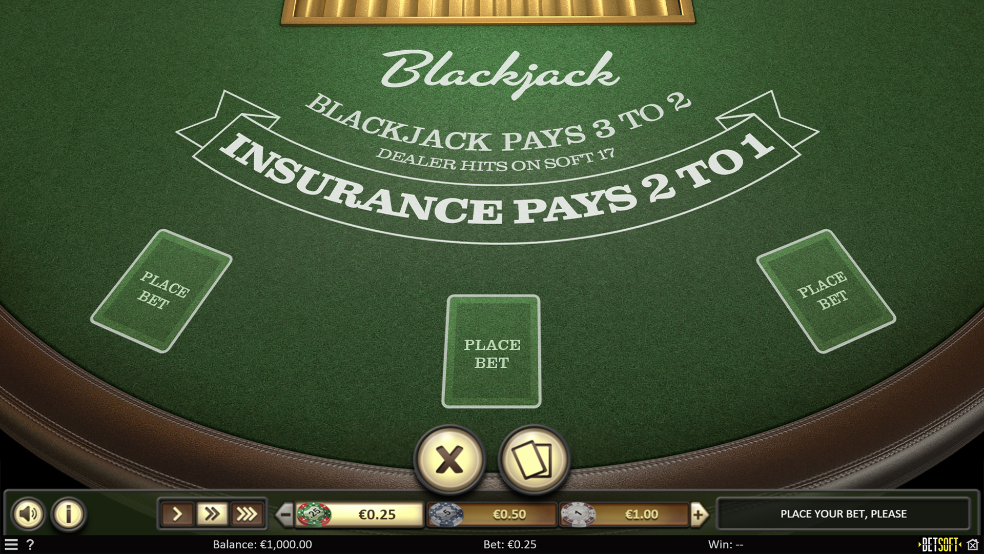 Single Deck Blackjack - Screenshot 01