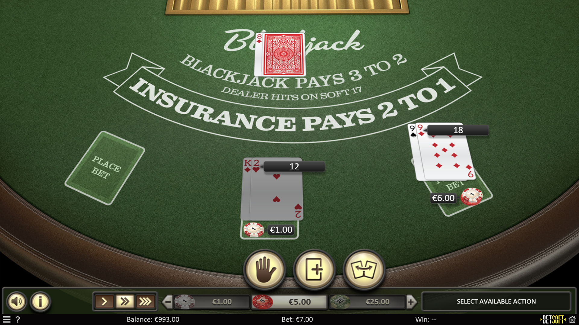 Single Deck Blackjack - Screenshot 02