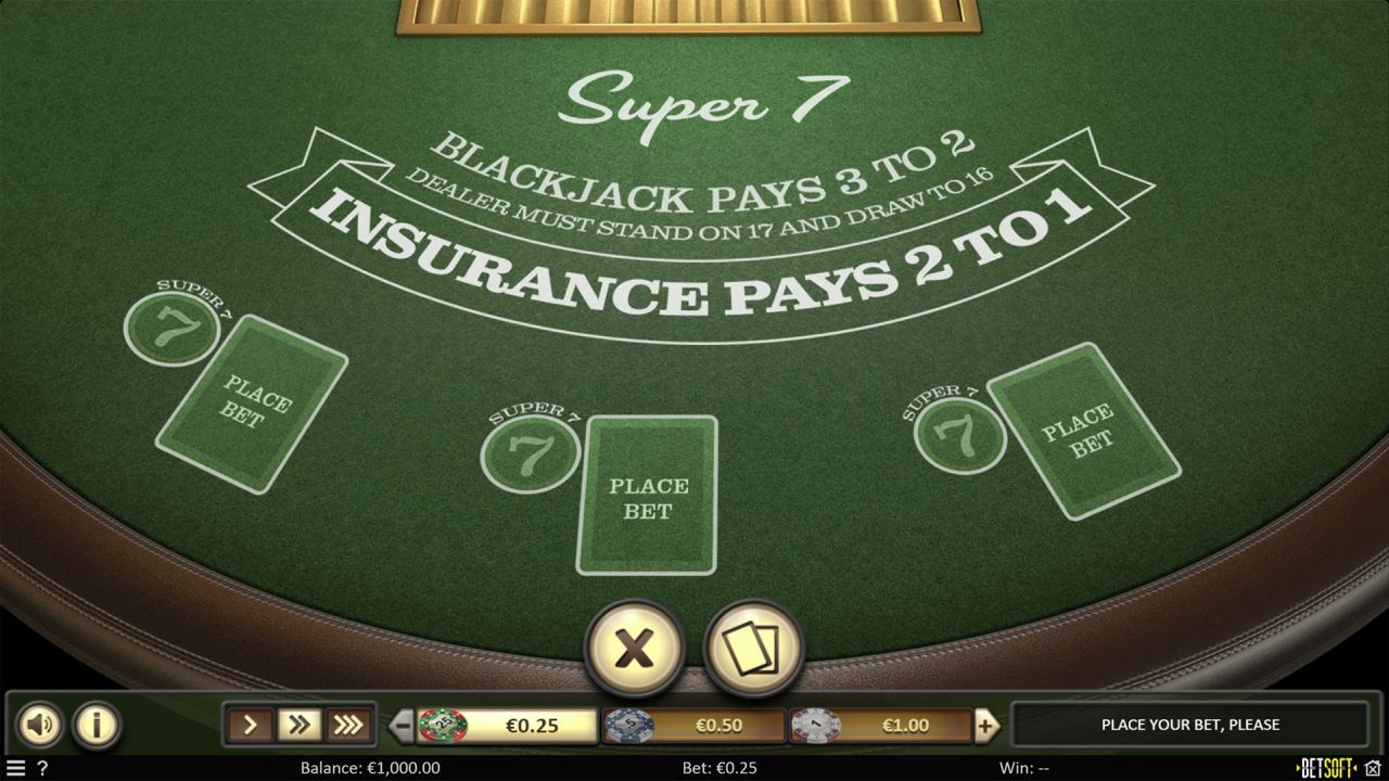Super 7 Blackjack Betsoft Online Casino Games