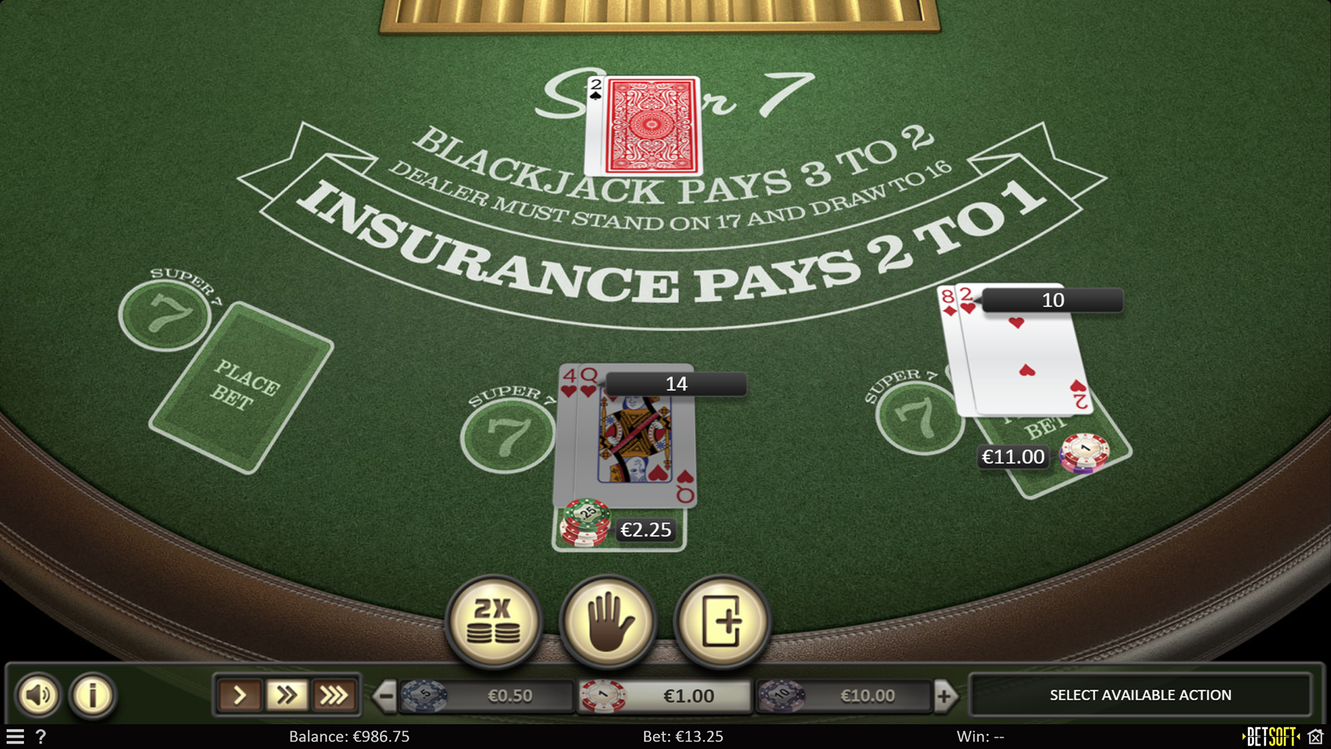 Super 7 Blackjack - Screenshot 02