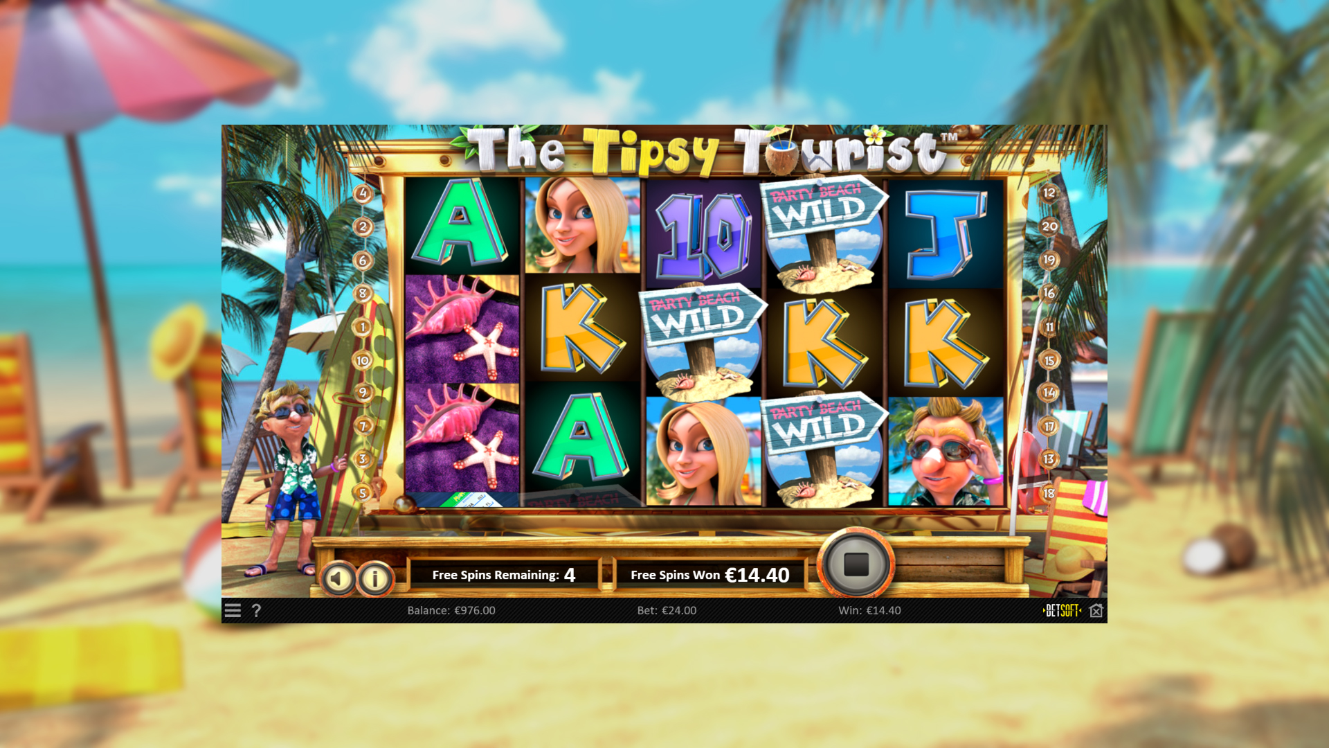 The Tipsy Tourist - Free Spins