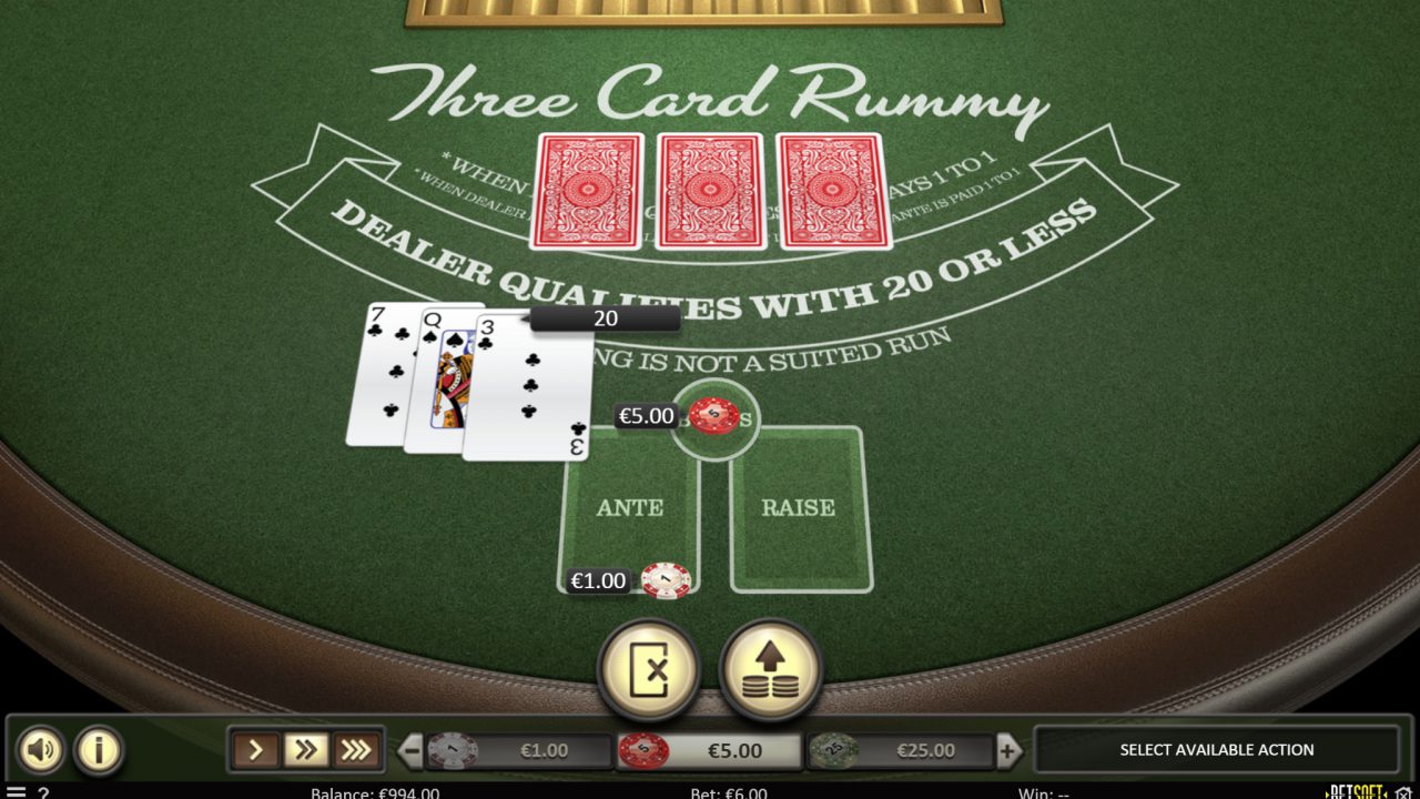 Three Card Rummy - Betsoft Online Casino Games