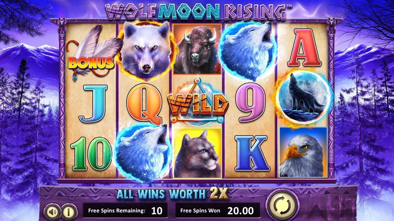 Wolf Moon Rising - Feather Talisman Free Spins