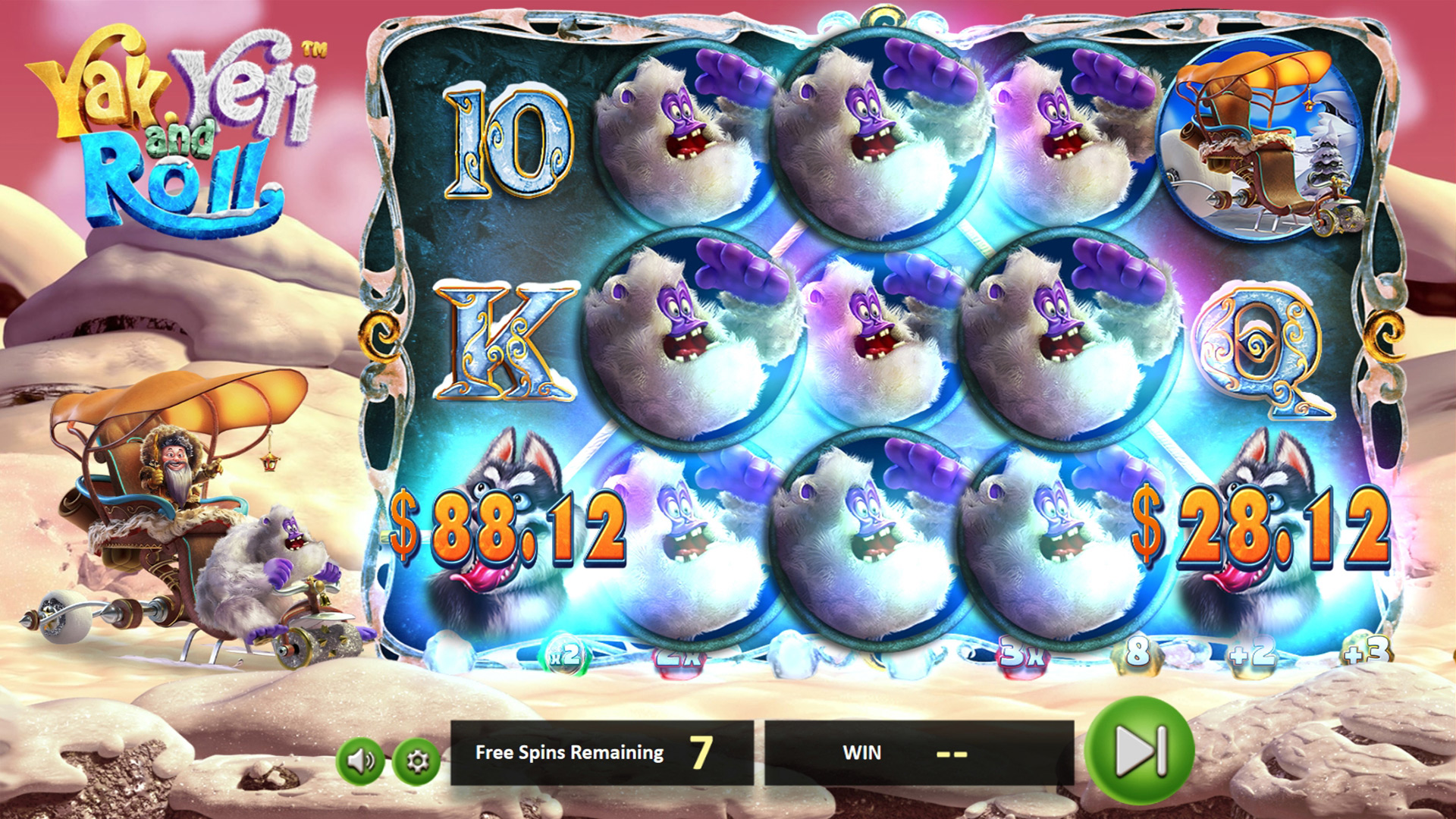 Yak Yeti And Roll - Frosty Free Spins