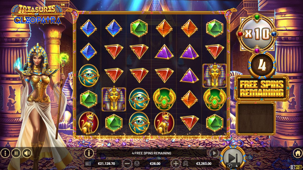 Treasures Of Cleopatra - Free Spins