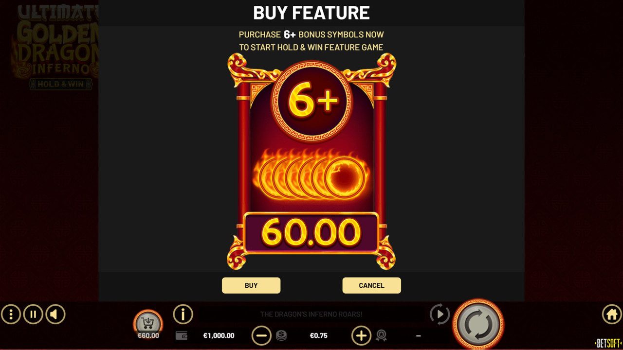 Ultimate Golden Dragon Inferno - Buy Feature