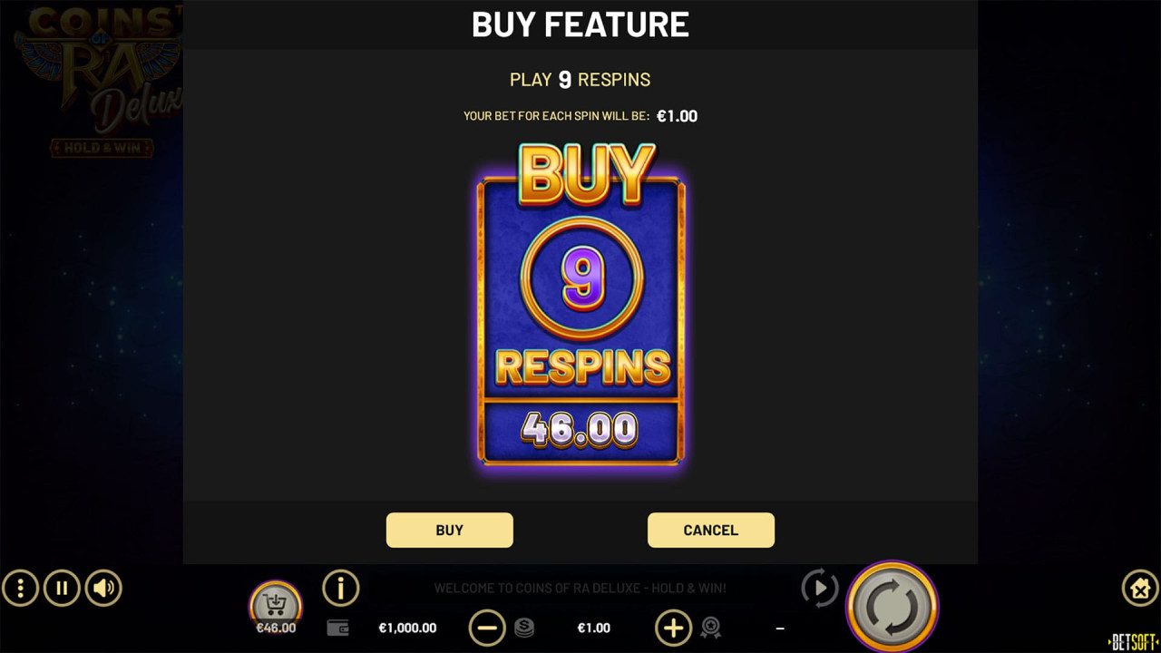 Coins of Ra Deluxe - Buy Feature