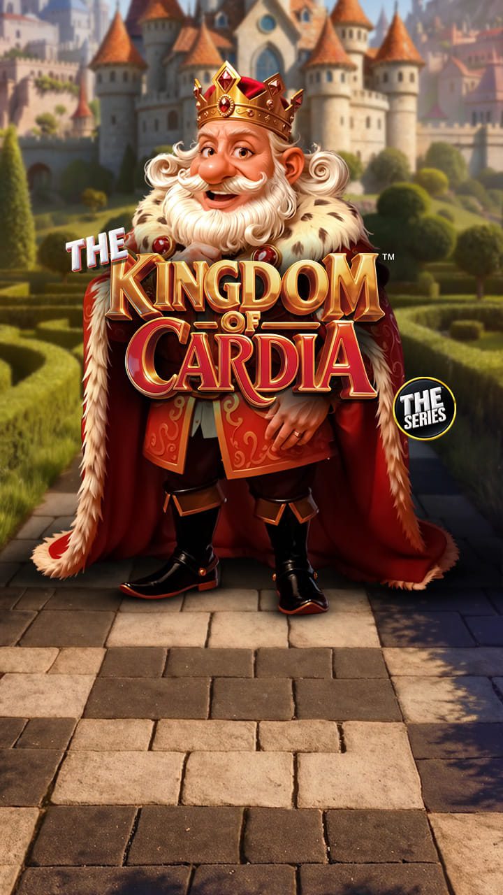 Step into THE KINGDOM OF CARDIA<sup>TM</sup>, a vibrant realm where the royal houses of Hearts, Diamonds, Clubs, and Spades vie for the crown!