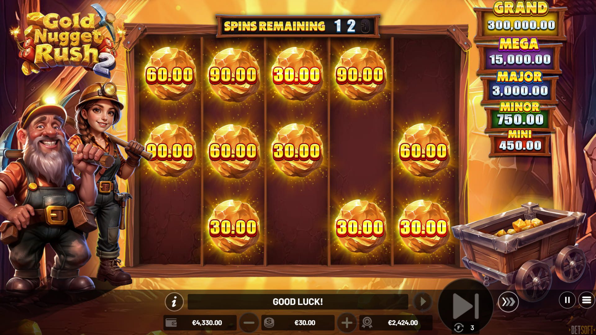 Gold Nugget Rush 2 - Hold & Win