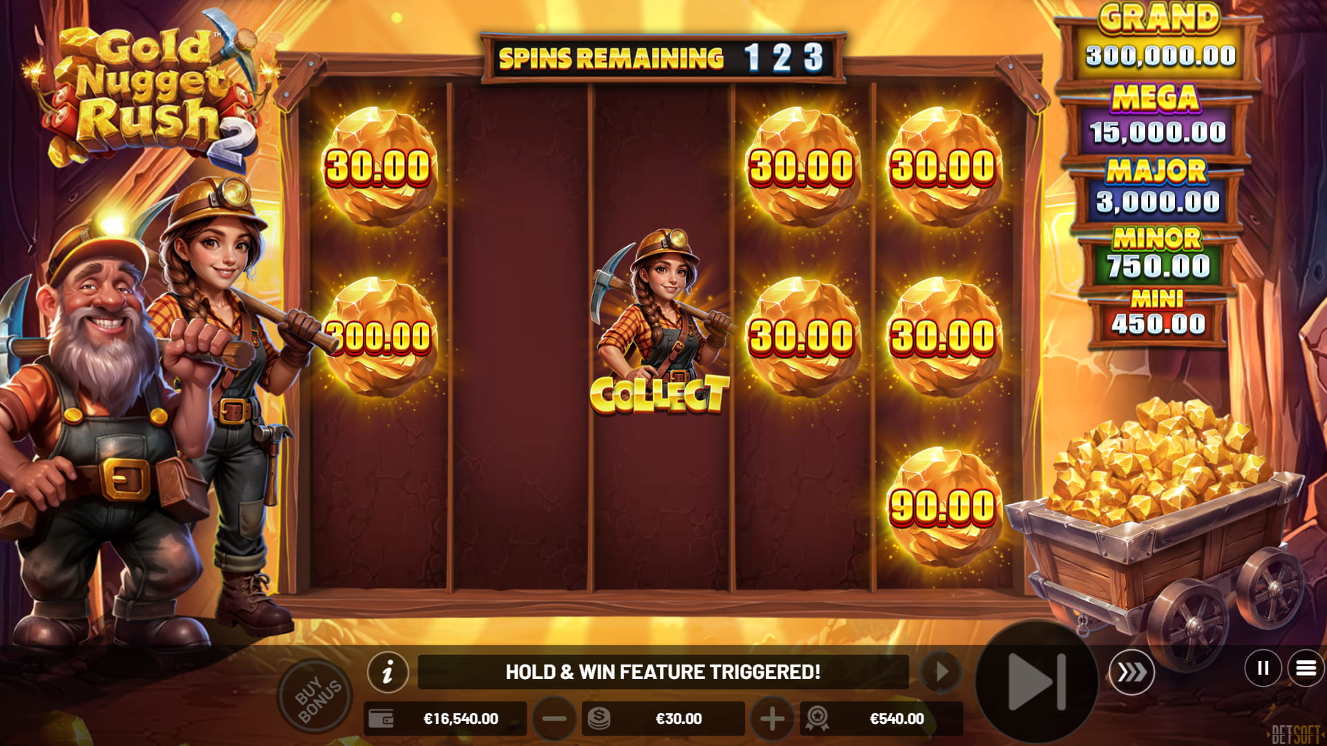 Gold Nugget Rush 2 - Hold & Win Collect