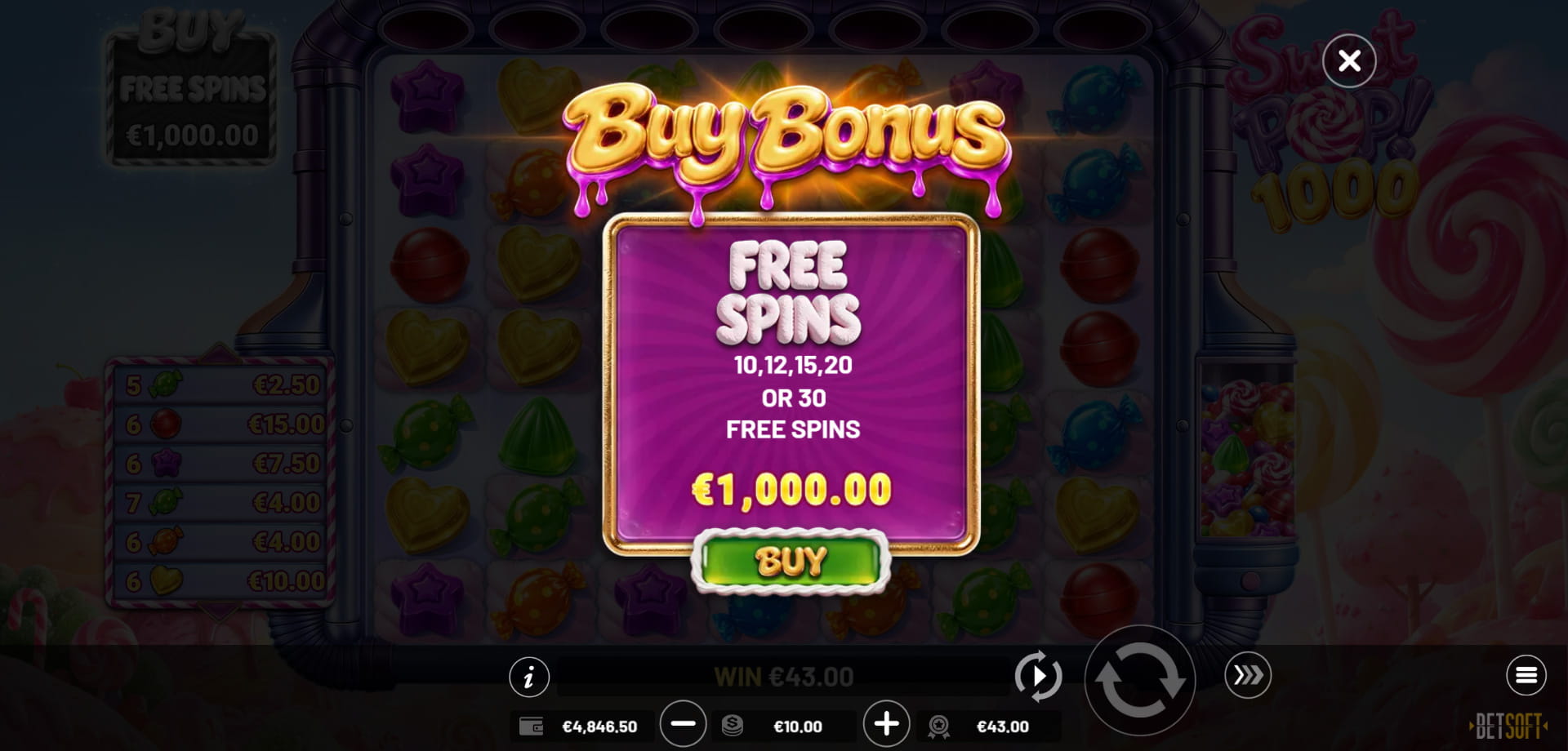 Sweet Pop 1000 - Buy Bonus