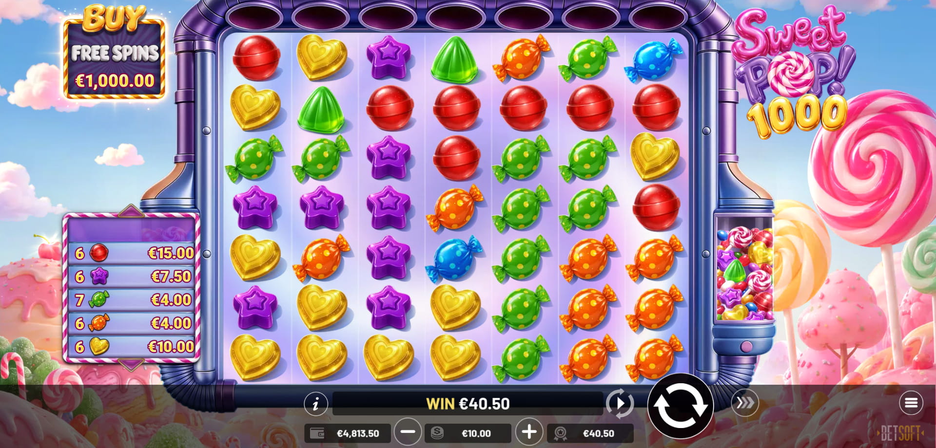 Sweet Pop 1000 - Cascading Reels