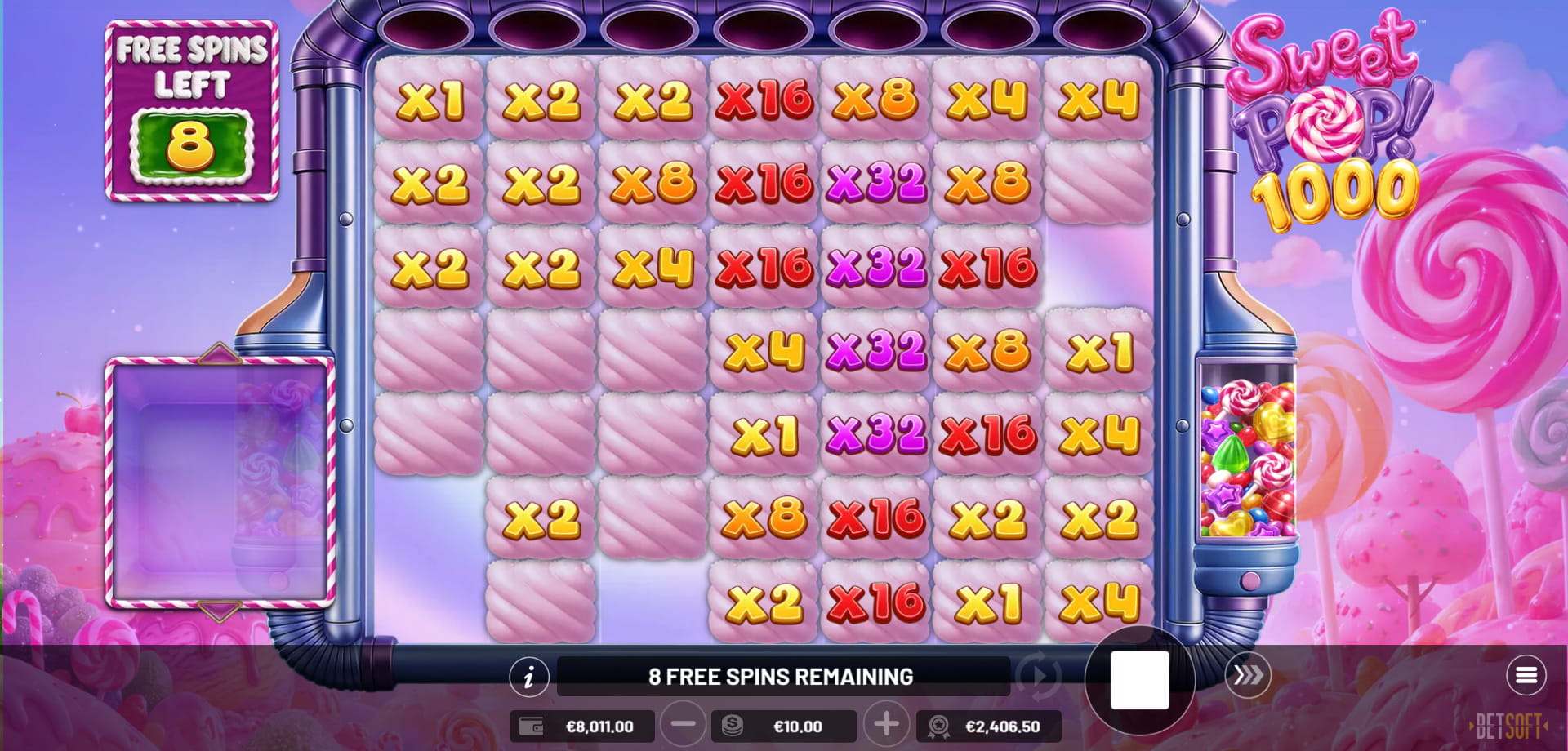 Sweet Pop 1000 - Increasing Multipliers